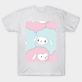 Sheep Pattern Illustration T-Shirt